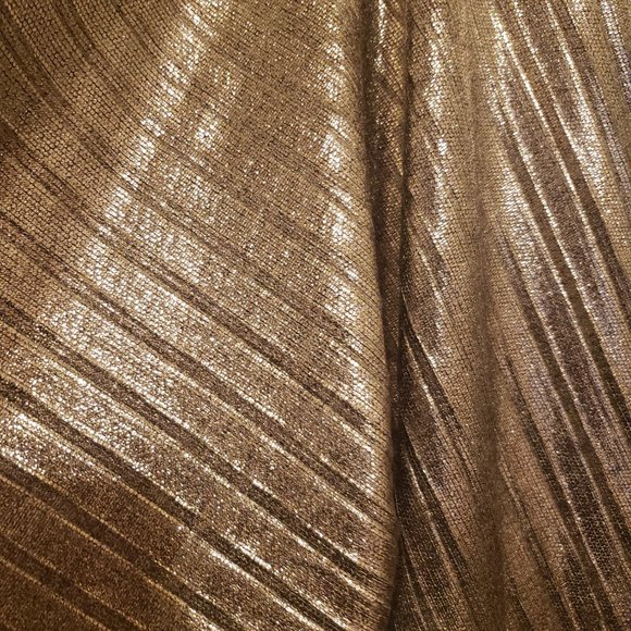 Eloquii Dress Pleated Kimono Sleeve Mini Silver/Gold Size 28 NWT - Picture 8 of 11